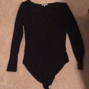 V neck body suit